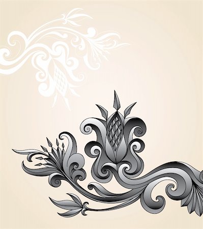 Vector ornament in folk floral style Photographie de stock - Aubaine LD & Abonnement, Code: 400-04588239