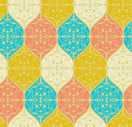 Seamless background from a floral ornament, Fashionable modern wallpaper or textile Stock Photo - Budget Royalty-Free & Subscription, Code: 400-04588363