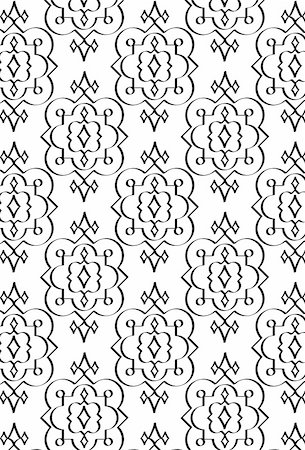 Damask Style Pattern Background - BW texture - Vector Include layer whit pattern design source Stock Photo - Budget Royalty-Free & Subscription, Code: 400-04588670