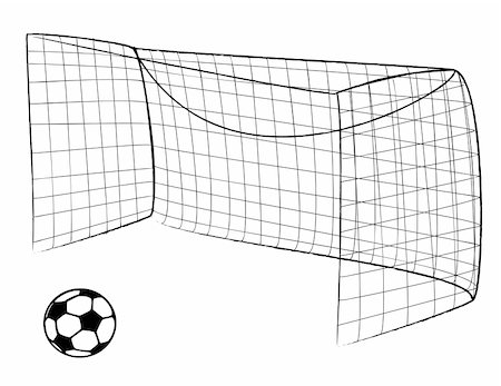 Illustration of a Soccer gate and ball Foto de stock - Super Valor sin royalties y Suscripción, Código: 400-04588687