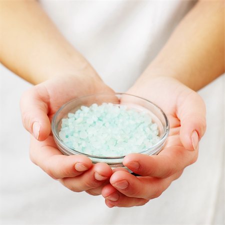 Closeup of womans hands holding spa treatment. Stock Photo - Budget Royalty-Free & Subscription, Code: 400-04589008