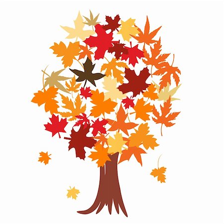 simsearch:400-06199703,k - Abstract tree with autumn leaves vector illustration Foto de stock - Super Valor sin royalties y Suscripción, Código: 400-04580373