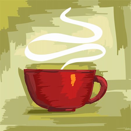 simsearch:400-04939217,k - Cup of coffee fully editable vector illustration Foto de stock - Super Valor sin royalties y Suscripción, Código: 400-04580411