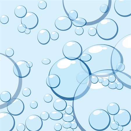 simsearch:400-08618195,k - Blue water with bubbles vector illustration Foto de stock - Super Valor sin royalties y Suscripción, Código: 400-04580426
