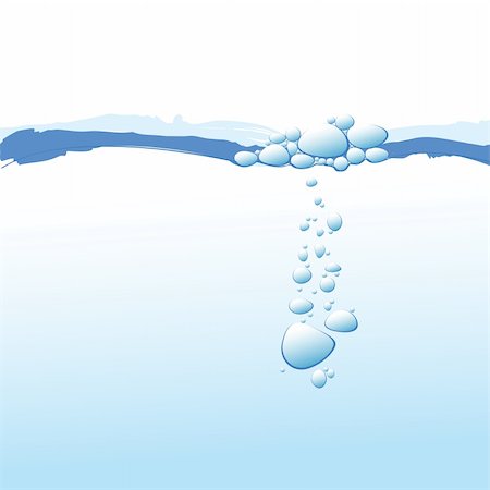 simsearch:400-06415772,k - Blue water with bubbles vector illustration Photographie de stock - Aubaine LD & Abonnement, Code: 400-04580428