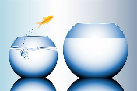 simsearch:400-06080242,k - goldfish jumping out of the water vector illustration Foto de stock - Super Valor sin royalties y Suscripción, Código: 400-04580446