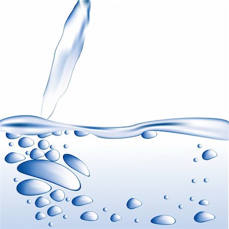 simsearch:400-08618195,k - Blue water with bubbles vector illustration Foto de stock - Super Valor sin royalties y Suscripción, Código: 400-04580440