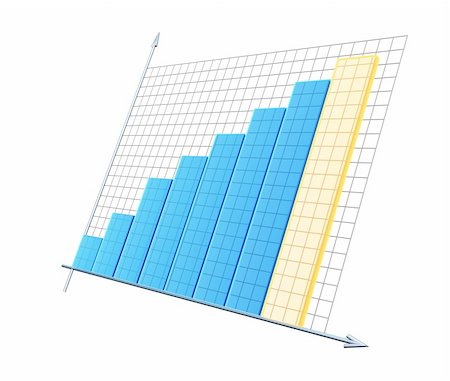 simsearch:400-05085177,k - 3d diagram, showing positive results. Object over white Stock Photo - Budget Royalty-Free & Subscription, Code: 400-04580780