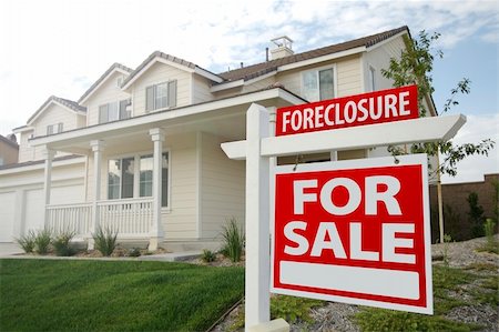 reclaimer - Foreclosure Home For Sale Sign and House with Dramatic Sky Background. Stock Photo - Budget Royalty-Free & Subscription, Code: 400-04580838