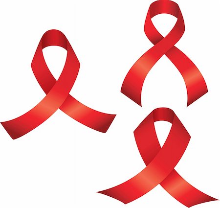 Vector awareness ribbons red Stock Photo - Budget Royalty-Free & Subscription, Code: 400-04581121