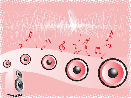 funky speaker on disco background, wallpaper Stock Photo - Budget Royalty-Free & Subscription, Code: 400-04581523