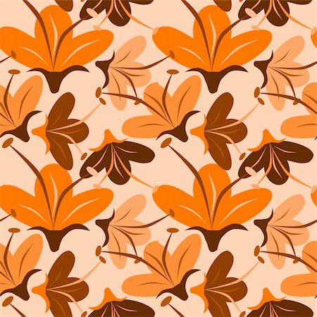 simsearch:400-06096999,k - seamless orange flower Stock Photo - Budget Royalty-Free & Subscription, Code: 400-04581733