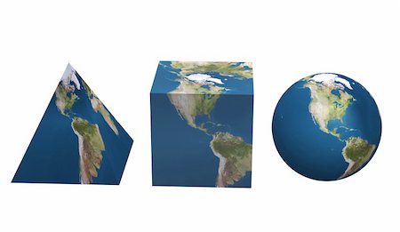 simsearch:859-03039351,k - set planet the earth various geometrical form. Three-dimensional rendering Photographie de stock - Aubaine LD & Abonnement, Code: 400-04581749
