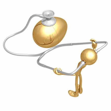 stethoscopes art - A Concept And Presentation Figure In 3D Stock Photo - Budget Royalty-Free & Subscription, Code: 400-04583262
