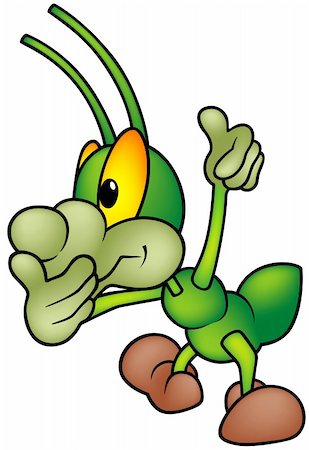 simsearch:400-04163224,k - Happy Green Bug 03 - standing bug, cartoon illustration as vector Stock Photo - Budget Royalty-Free & Subscription, Code: 400-04583510