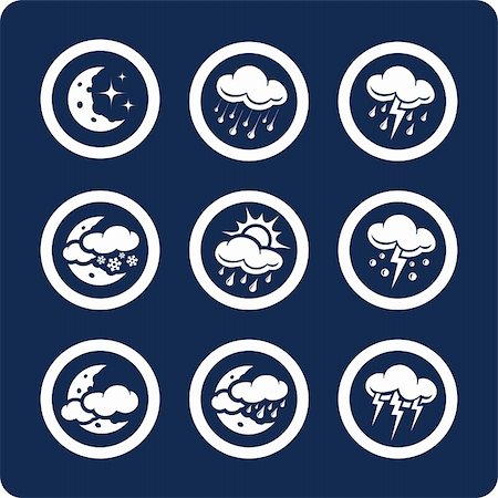 Weather vector icons (set 7, part 2) Stock Photo - Budget Royalty-Free & Subscription, Code: 400-04583527