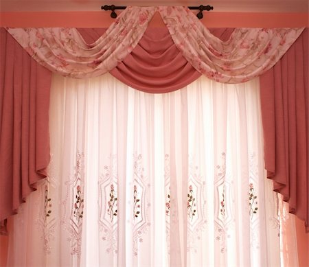simsearch:400-07302319,k - Picture of luxurious curtains at home. Foto de stock - Royalty-Free Super Valor e Assinatura, Número: 400-04583633