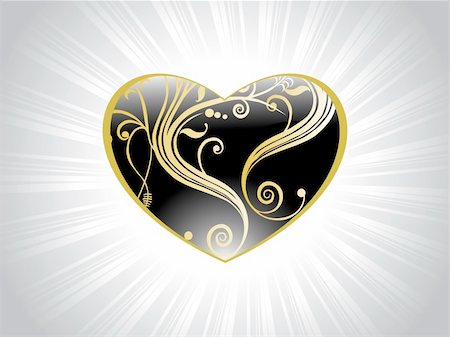 simsearch:400-04600780,k - abstract black heart with swirl design Stock Photo - Budget Royalty-Free & Subscription, Code: 400-04594215