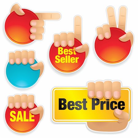 red and blue folder icon - Set of hands holding brightly colored buttons. Stock Photo - Budget Royalty-Free & Subscription, Code: 400-04594240