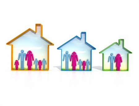 simsearch:400-04594724,k - ecological houses of different dimension for various types of family Stock Photo - Budget Royalty-Free & Subscription, Code: 400-04594725