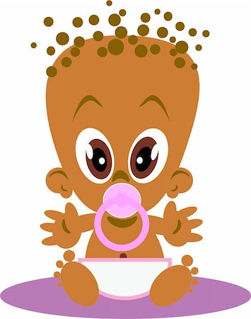 Cute drawing of a little baby Stock Photo - Budget Royalty-Free & Subscription, Code: 400-04594947