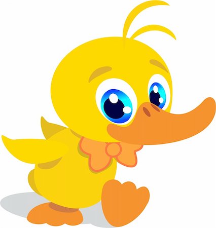 Cute drawing of a little duck Photographie de stock - Aubaine LD & Abonnement, Code: 400-04594949