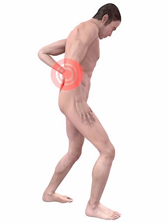 3d rendered illustration of a male body with highlighted spine Stock Photo - Budget Royalty-Free & Subscription, Code: 400-04594972