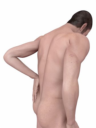 3d rendered illustration of a male body with backache Stock Photo - Budget Royalty-Free & Subscription, Code: 400-04594973
