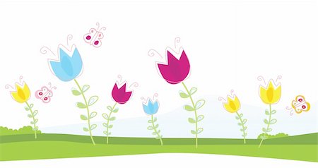 fun plant clip art - Spring flowers. Vector Illustration. Stock Photo - Budget Royalty-Free & Subscription, Code: 400-04595305