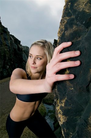 spandex sports girl - Girl doing outdoor sports Stock Photo - Budget Royalty-Free & Subscription, Code: 400-04595556
