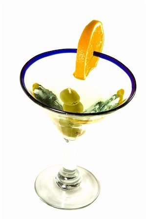 spilled alcoholic drink on bar - Martini Glass - Isolated on White Background Stock Photo - Budget Royalty-Free & Subscription, Code: 400-04595934