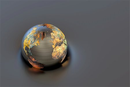 simsearch:600-07311007,k - 3d metal globe Photographie de stock - Aubaine LD & Abonnement, Code: 400-04596661