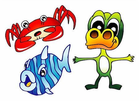 fantasy fish art - Cartoon Style babies Animals Stock Photo - Budget Royalty-Free & Subscription, Code: 400-04596859