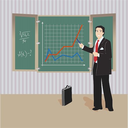 simsearch:400-06080922,k - Algebra teacher at blackboard Stock Photo - Budget Royalty-Free & Subscription, Code: 400-04596963