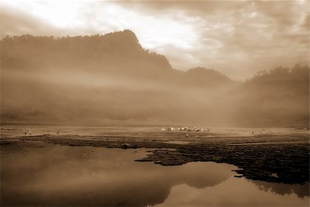 It is a lake with mist and mountain. Stock Photo - Budget Royalty-Free & Subscription, Code: 400-04596981