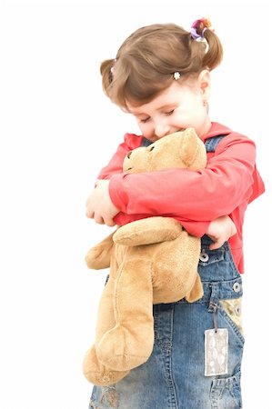 small little girl pic to hug a teddy - Little girl hugging her teddy bear. Stock Photo - Budget Royalty-Free & Subscription, Code: 400-04597002