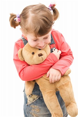 small little girl pic to hug a teddy - Little girl hugging her teddy bear. Stock Photo - Budget Royalty-Free & Subscription, Code: 400-04597003