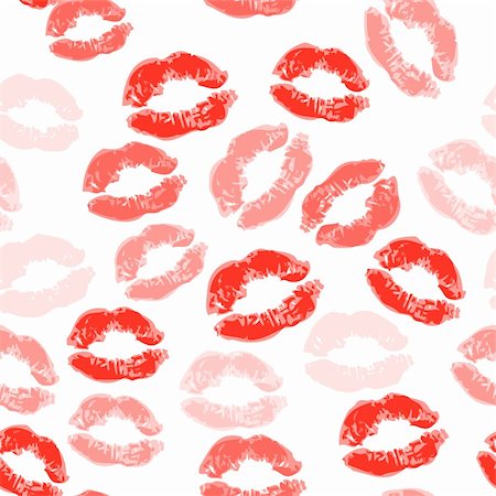 Kiss seamless background, lips Stock Photo - Budget Royalty-Free & Subscription, Code: 400-04597082