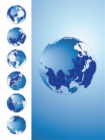 World map, 3D globe series Stock Photo - Budget Royalty-Free & Subscription, Code: 400-04597123