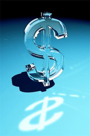 simsearch:400-06088629,k - Glass dollar symbol over blue gradient background Stock Photo - Budget Royalty-Free & Subscription, Code: 400-04597759