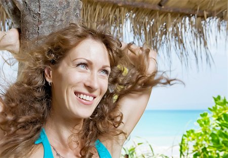 portrait of a young gorgeous female in tropical environment Stock Photo - Budget Royalty-Free & Subscription, Code: 400-04598140