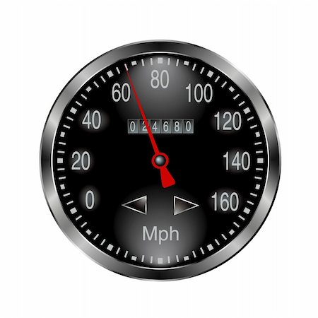 simsearch:400-08340626,k - Vector illustration of metal speedometer Stock Photo - Budget Royalty-Free & Subscription, Code: 400-04598288