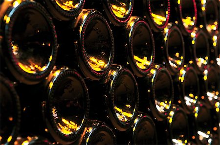 Large stack of wine bottle bottoms in winery Stock Photo - Budget Royalty-Free & Subscription, Code: 400-04598352