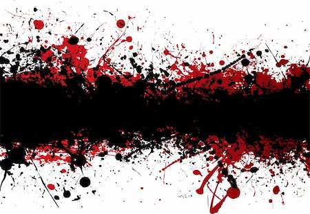 red and black splashes of paint - Blood red ink splat overlayed with black abstract banner Stock Photo - Budget Royalty-Free & Subscription, Code: 400-04598371