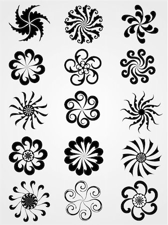 filigree tattoo pictures - vector element florish design graphic tattoos Stock Photo - Budget Royalty-Free & Subscription, Code: 400-04598418