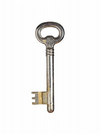 simsearch:400-04023924,k - A rusted old fashion key isolated over a white background. Stock Photo - Budget Royalty-Free & Subscription, Code: 400-04598493