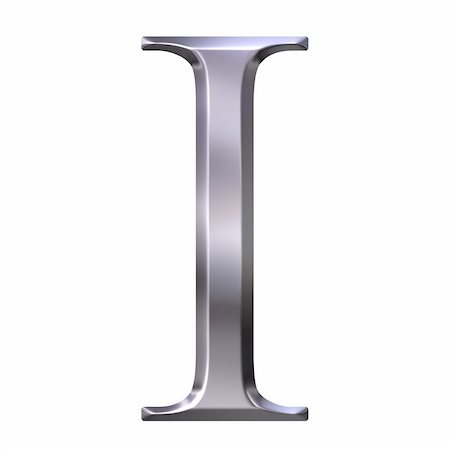 simsearch:400-05239813,k - 3d silver Greek letter Iota isolated in white Fotografie stock - Microstock e Abbonamento, Codice: 400-04599085