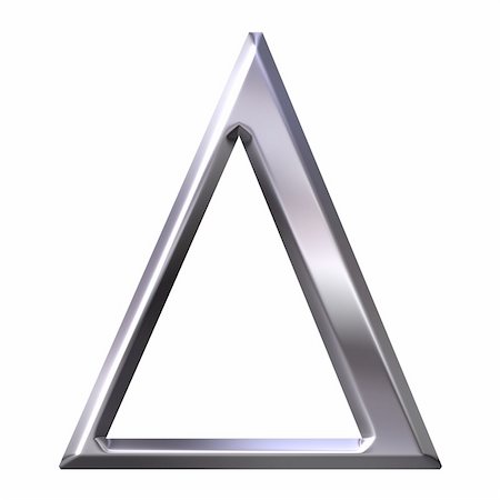simsearch:400-05235443,k - 3d silver Greek letter Delta isolated in white Stock Photo - Budget Royalty-Free & Subscription, Code: 400-04599081