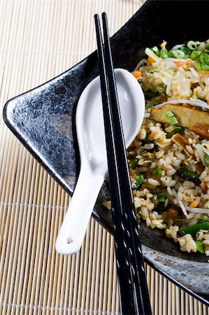 fried rice bowl - chinese fry rice with eggs, meat and vegetable Stock Photo - Budget Royalty-Free & Subscription, Code: 400-04599731