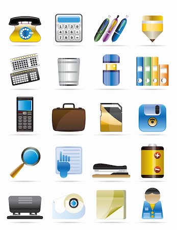 simsearch:400-08041191,k - Office tools vector icon set 3 Stock Photo - Budget Royalty-Free & Subscription, Code: 400-04599803